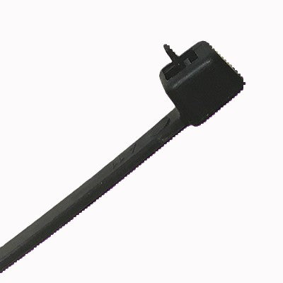 12" Reusable Standard Cable Ties, 50-lb Tensile Strength, Black, UV Resistant, 100-Pack - RCTS300B - Ferrules Direct