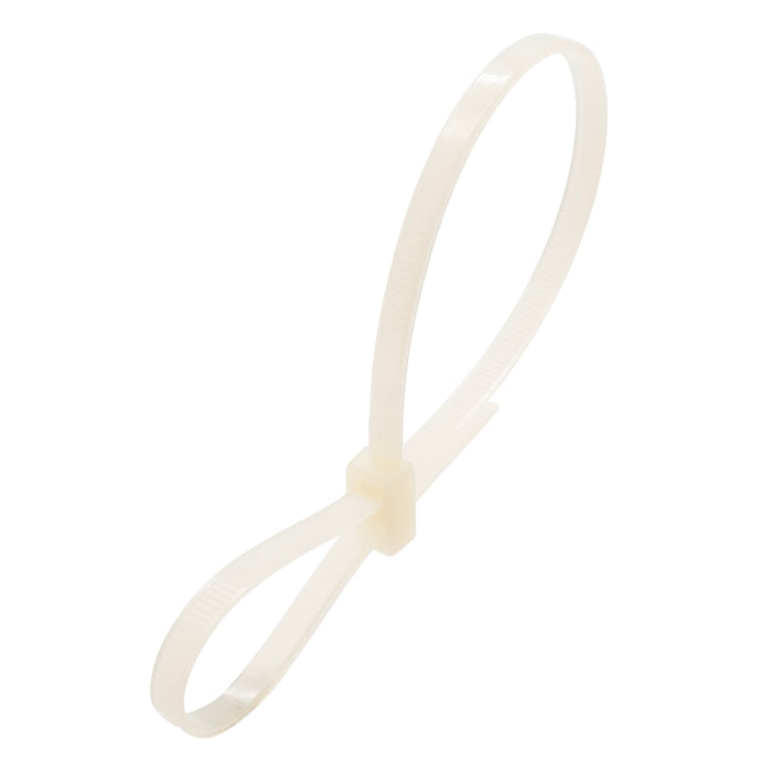 CTSDL200N - 8" Double Loop Cable Ties, Double Lock, 50-lb Tensile Strength, Natural, 100-Pack