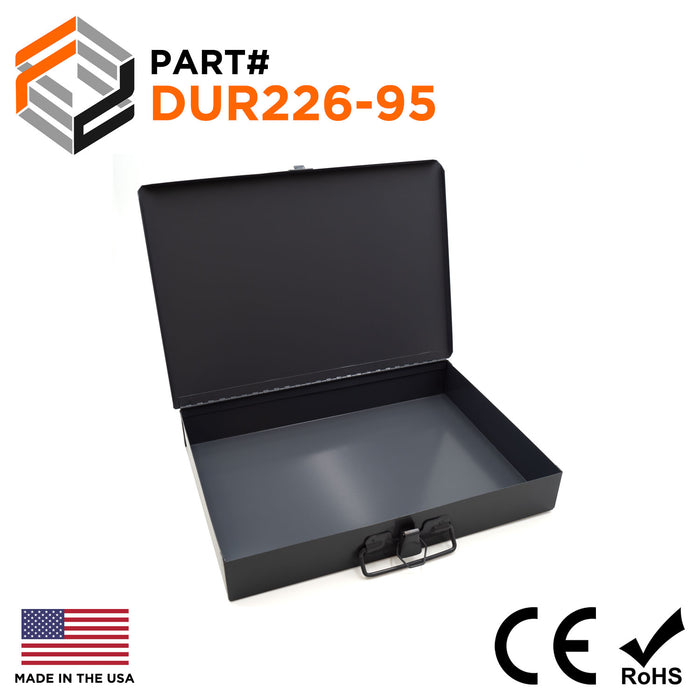 Durham Steel Storage & Carrying Box, Cold Rolled Steel, Gray - 226-95