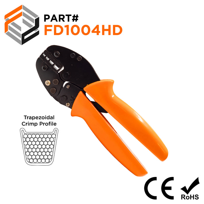 FD1004HD - 10 to 4 AWG Wire Ferrules Crimping Tool, Heavy Duty, Trapezoidal Crimp, 1 Piece