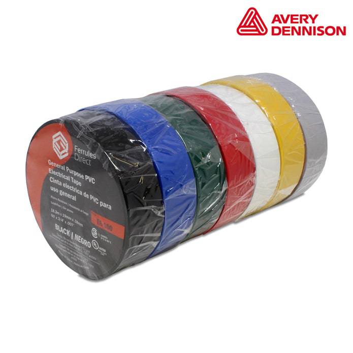 Colored Electrical Tape 3/4 inch - 10 Color Subpack - Wholesale
