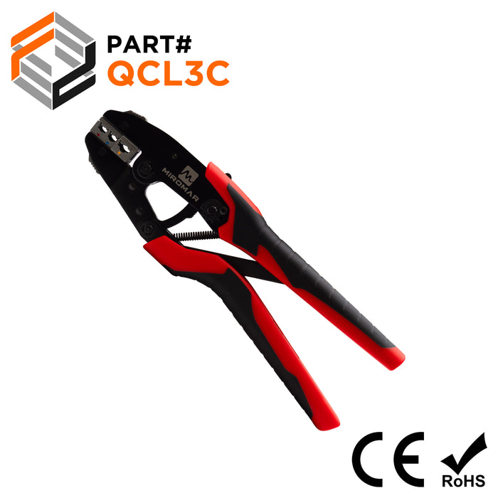 22 to 10 AWG Insulated Terminals Crimping Tool, XL Quick Change, QCL3C