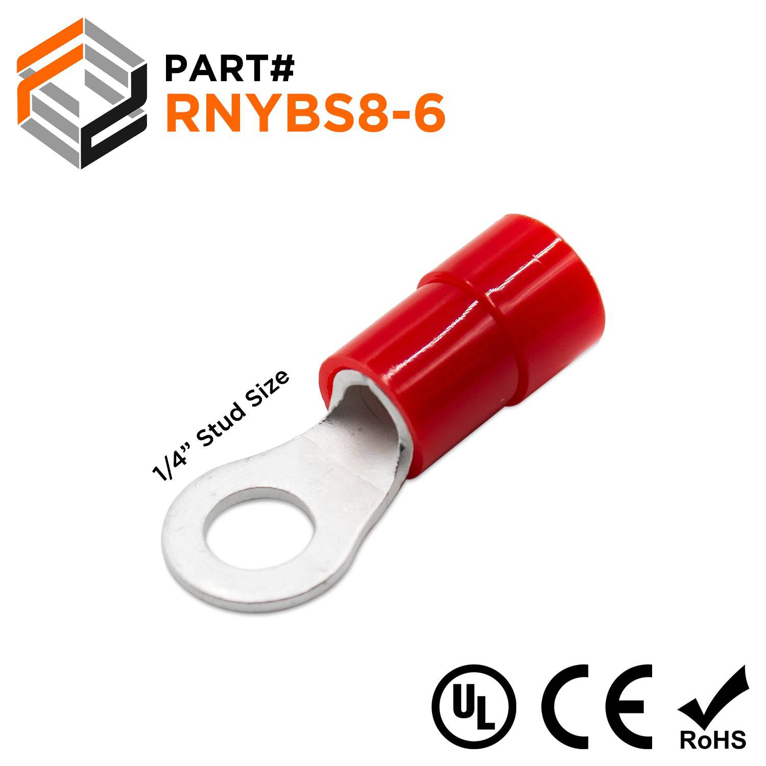 Uninsulated Ring Terminals, 2-8 AWG - B&C Specialty Products