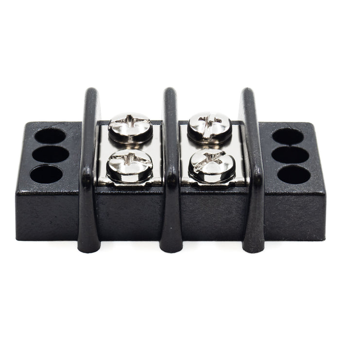 Barrier Strip Terminal Block, Terminal Strip, 2 Pole, Double Row, 30A, 300V, UL Approved - TB21-2P - Ferrules Direct