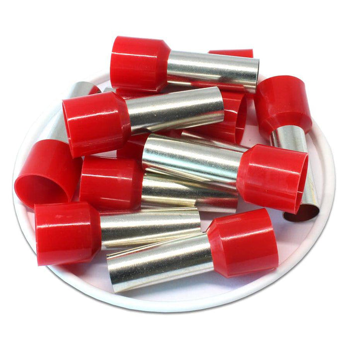 AD350022 - 2 AWG (22mm Pin) Insulated Ferrules - Red - Ferrules Direct