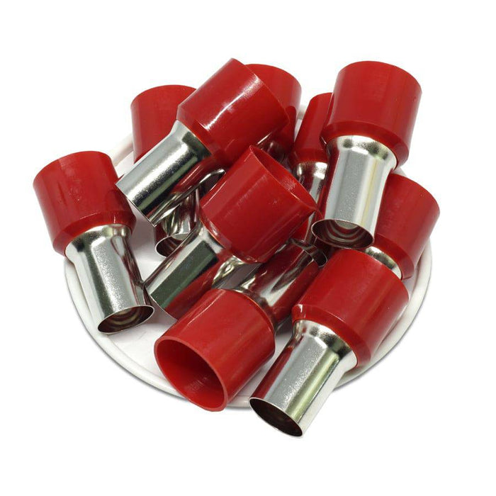 AS560018 - 0 & 1/0 AWG Insulated Ferrule - 18mm Red - Ferrules Direct