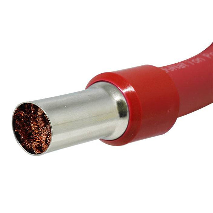 AS560025 - 0 & 1/0 AWG Insulated Ferrule - 25mm Red - Ferrules Direct