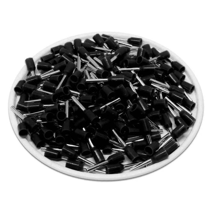 F07508B - 20 AWG (8mm Pin) Insulated Ferrules - Black - Ferrules Direct