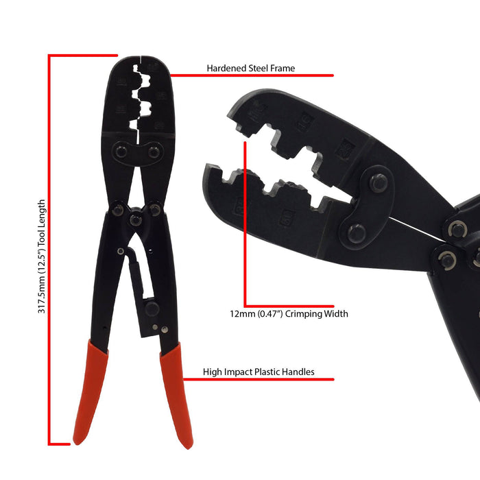 FD0801 - Crimping Tool - 10-50mm2 (8AWG to 1AWG) Range - Ferrules Direct