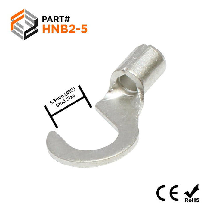 HNB2-5 - Non Insulated Hook Terminals 16-14AWG - Ferrules Direct