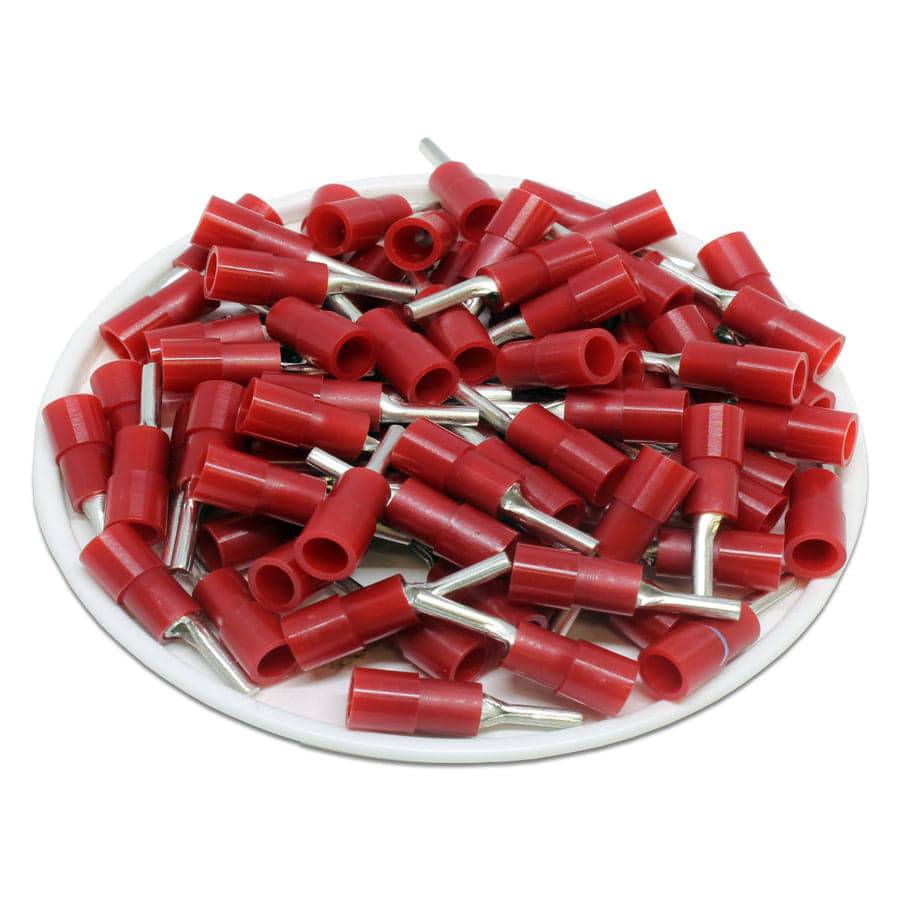 Ptnyb1 9 Nylon Insulated Pin Terminals 22 16 Awg Red Ferrules Direct