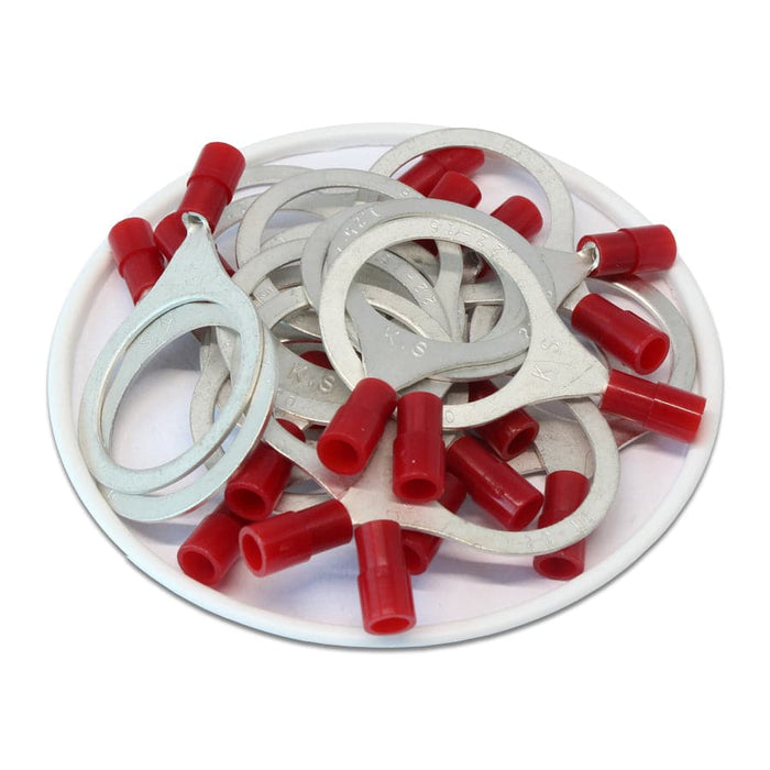 RNY1-20 Nylon Ring Terminals - Standard Crimp 22-16AWG - Stud 3/4" - Ferrules Direct