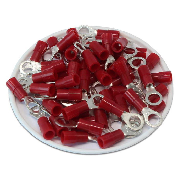 1/0 AWG 5/16 Nickel Plated Premium Ring Terminals (5-Pack)