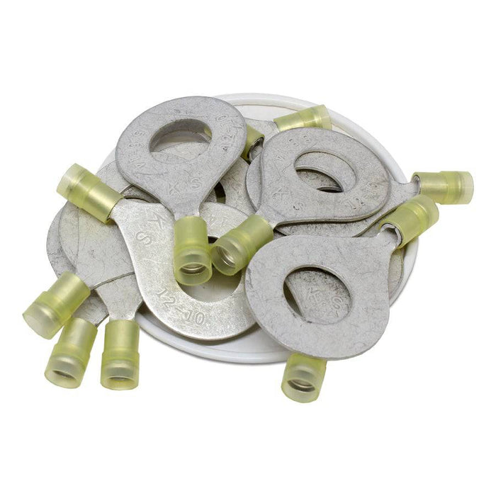 RNYD5-14 Nylon Ring Terminals - Double Crimp 12-10AWG - Ferrules Direct