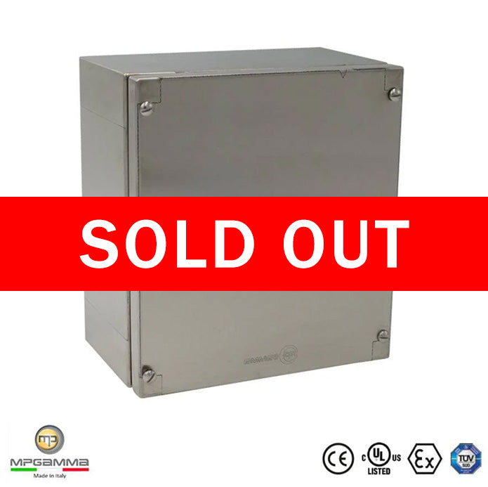 MPGamma SDN202212 - Stainless Steel Electrical Junction Box, Size: 8" x 9" x 5", 304 Stainless Steel, UL Listed - Ferrules Direct