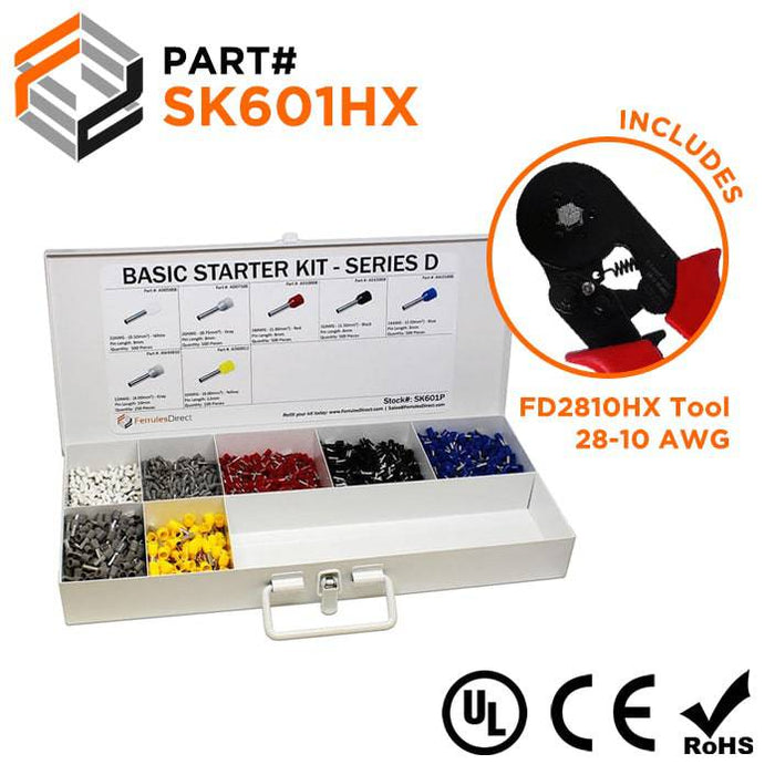 SK601HX - Basic Starter Kit - D Series + FD2810HX Tool - Ferrules Direct